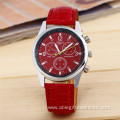 Fashion Three Eyes Leather Quartz Watch